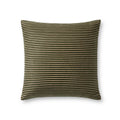 Loloi Linen Pillow in Olive Stripe