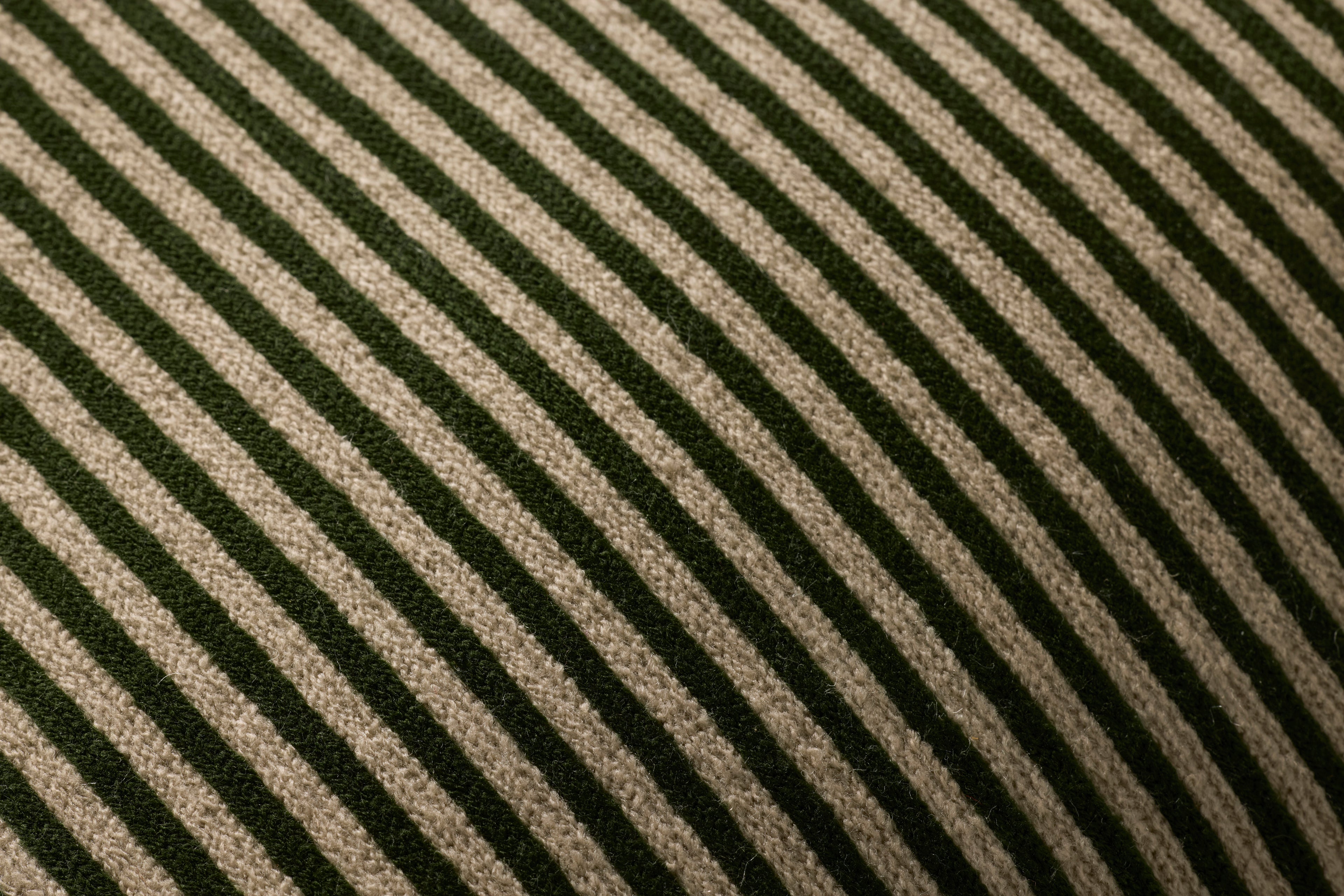 Loloi Linen Pillow in Olive Stripe