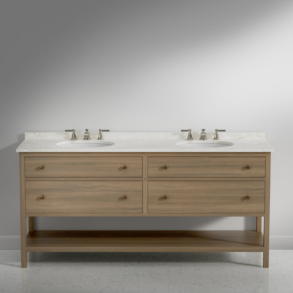 Paddington Vanity | Two-Drawer Style | Slab Drawer Front