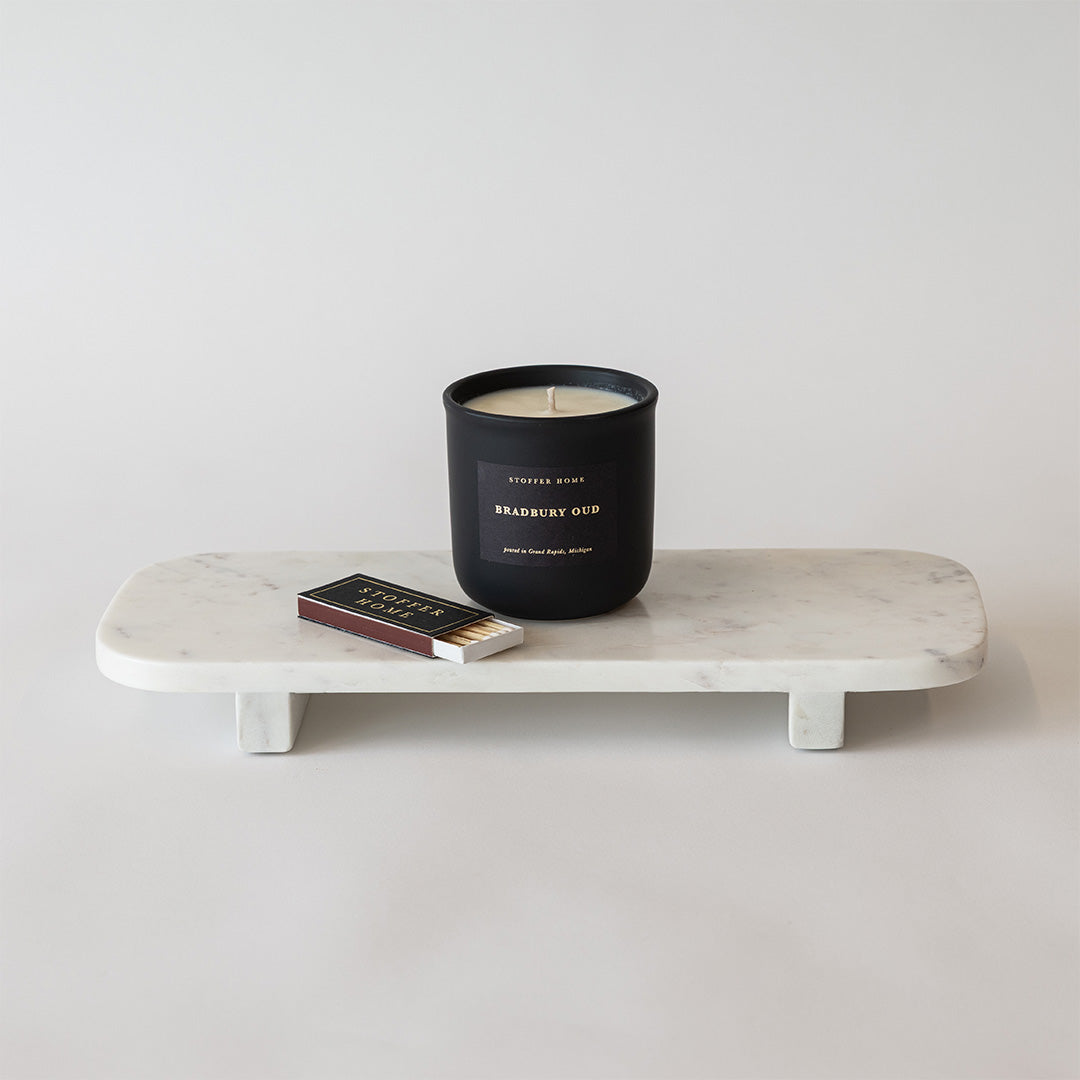 Rhea Marble Footed Pedestal