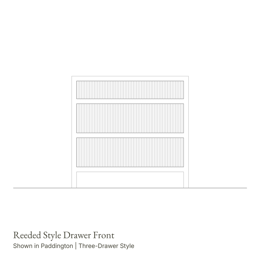 Paddington Vanity | Three-Drawer Style | Reeded Drawer Front - 33"