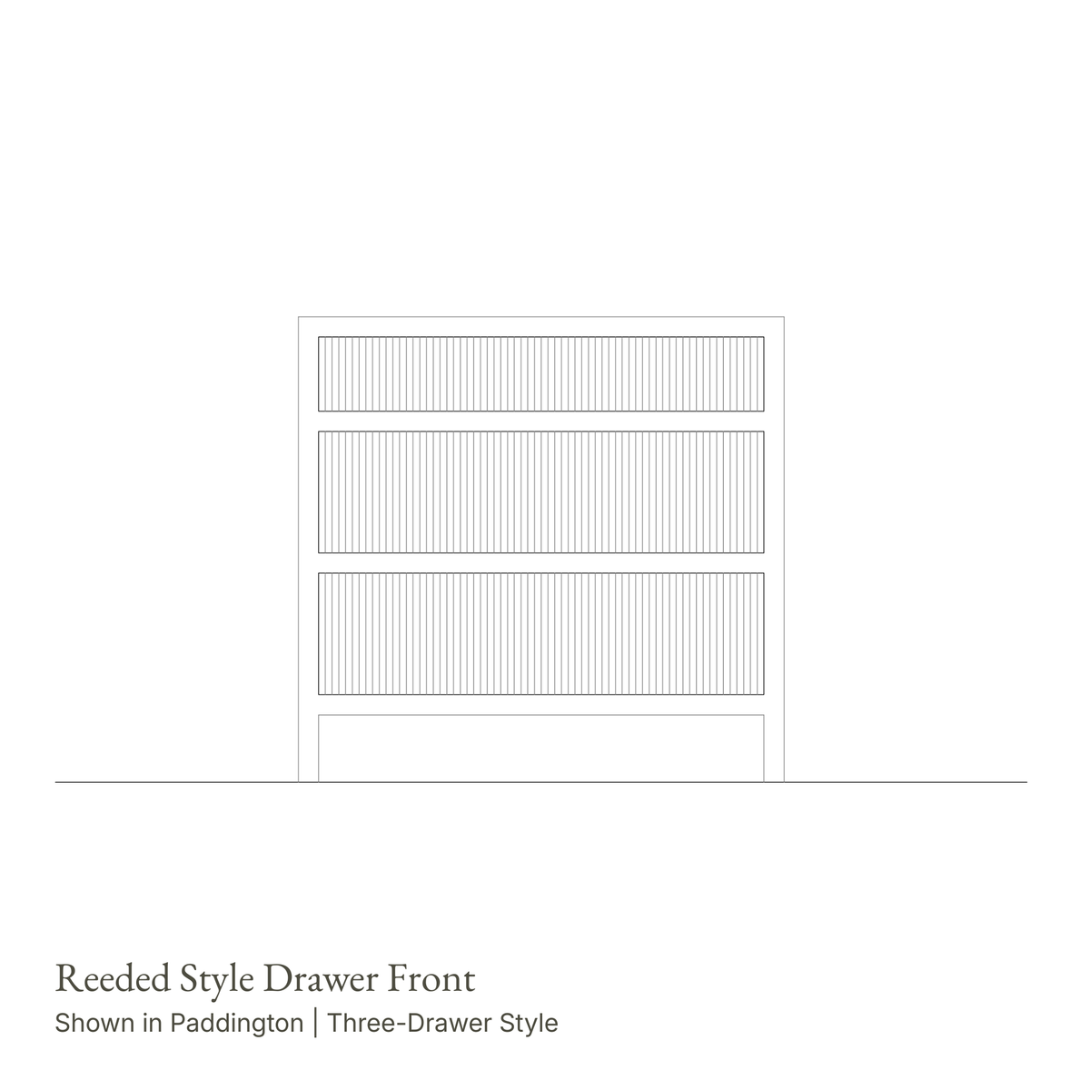 Paddington Vanity | Three-Drawer Style | Reeded Drawer Front - 33"