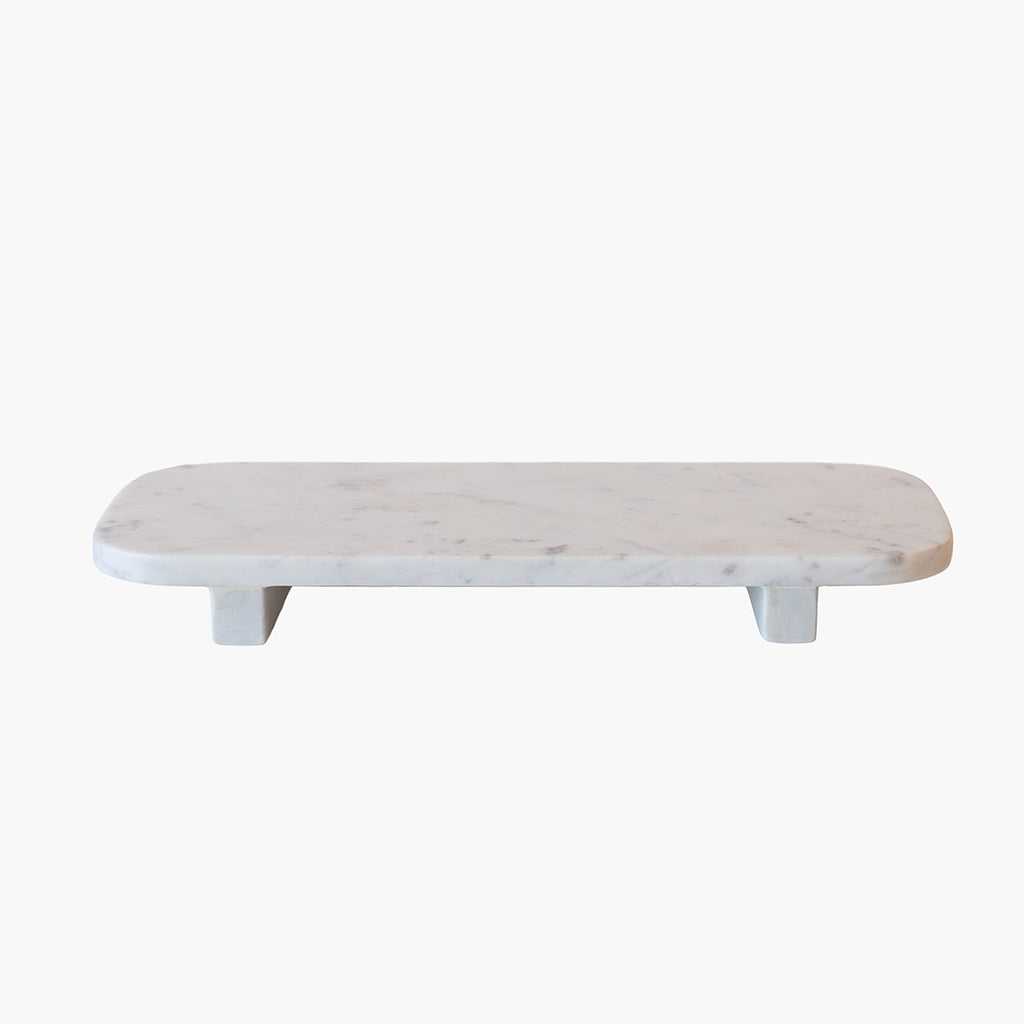 Rhea Marble Footed Pedestal