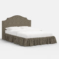Thelma Platform Bed in Georgian Vine Olive Mauve