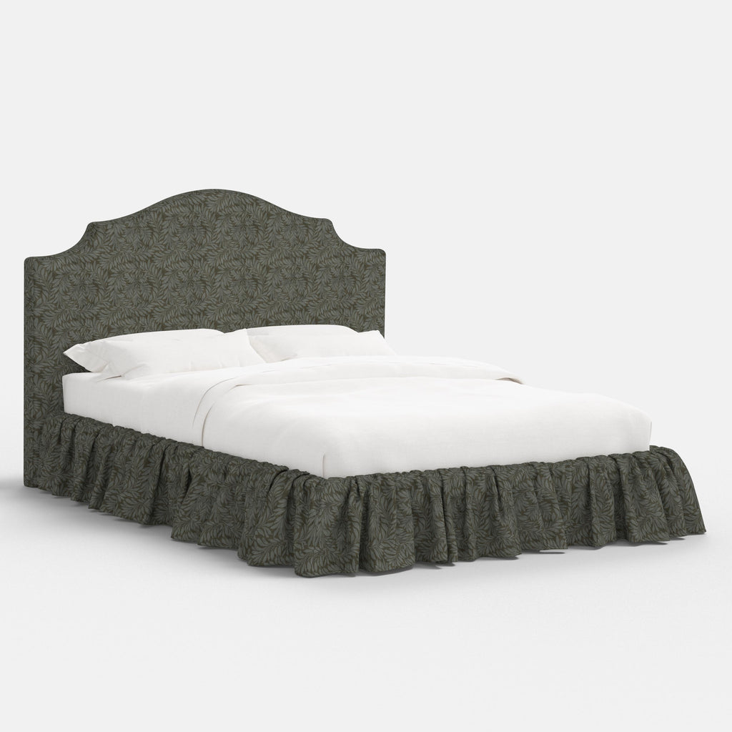 Thelma Platform Bed in Georgian Vine Olive Slate