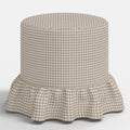 Bernadette Ottoman in Mini Gingham Mauve