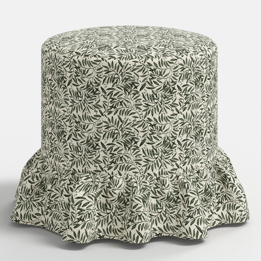 Bernadette Ottoman in Willow Vine Olive