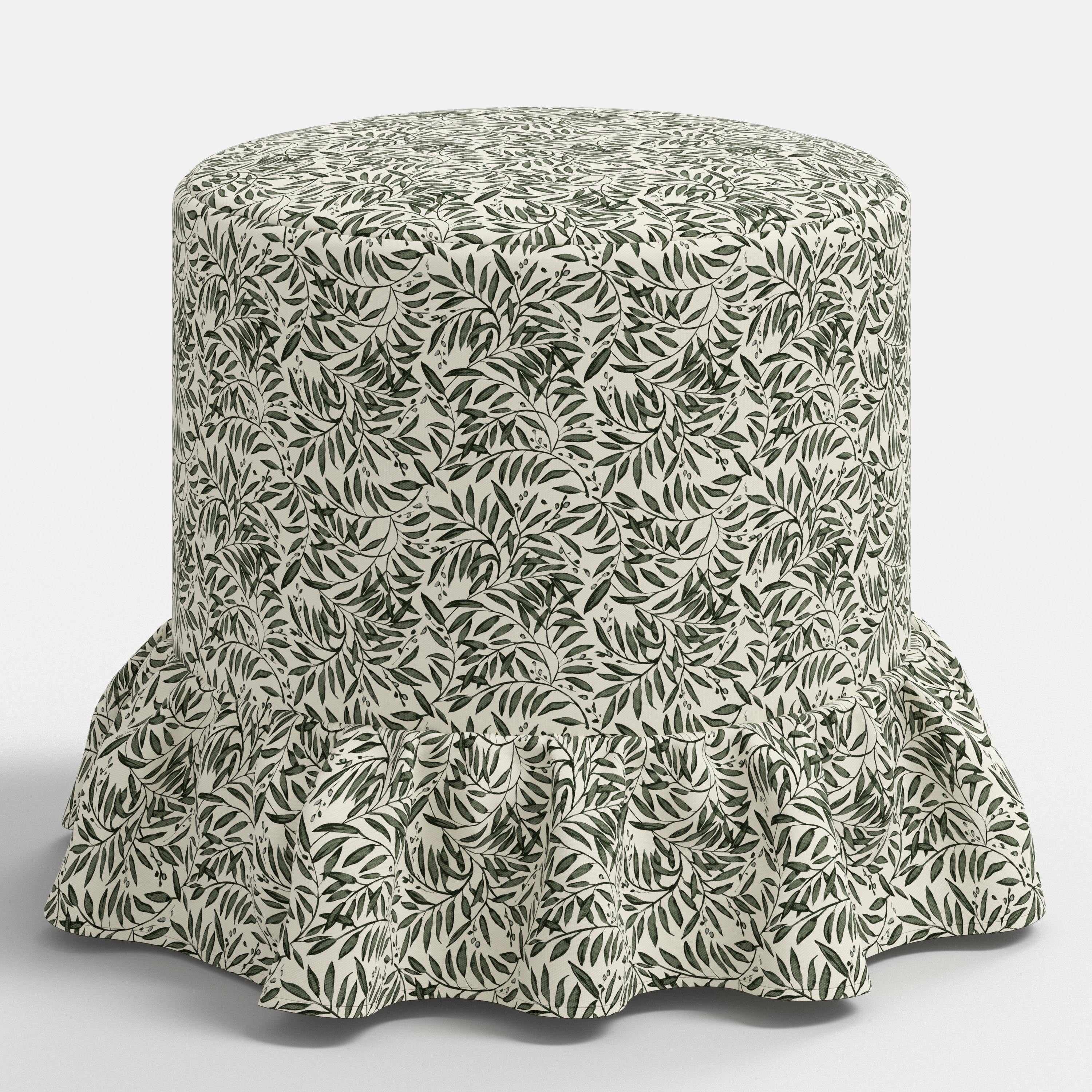 Bernadette Ottoman in Willow Vine Olive