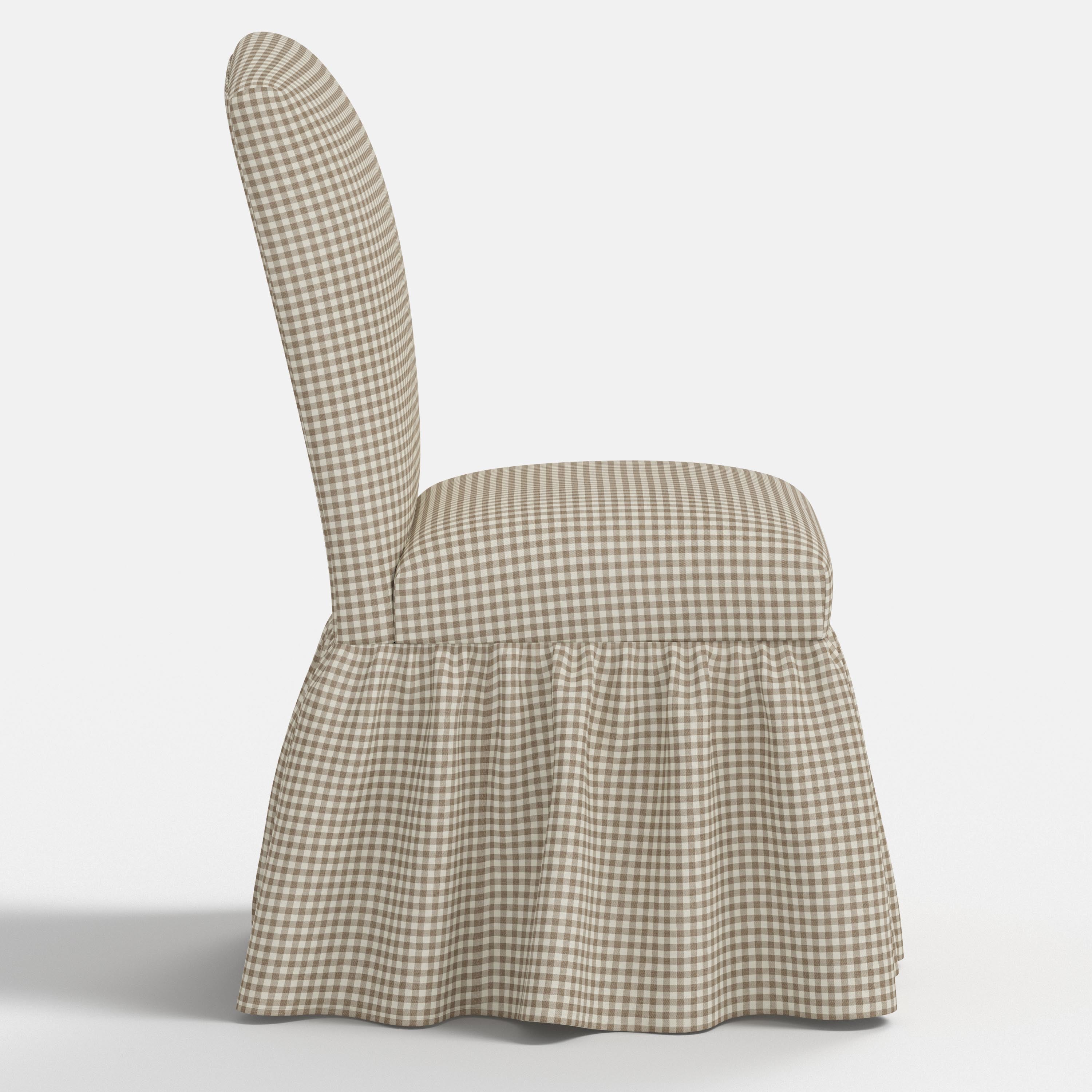 Thelma Dining Chair in Mini Gingham Burlap