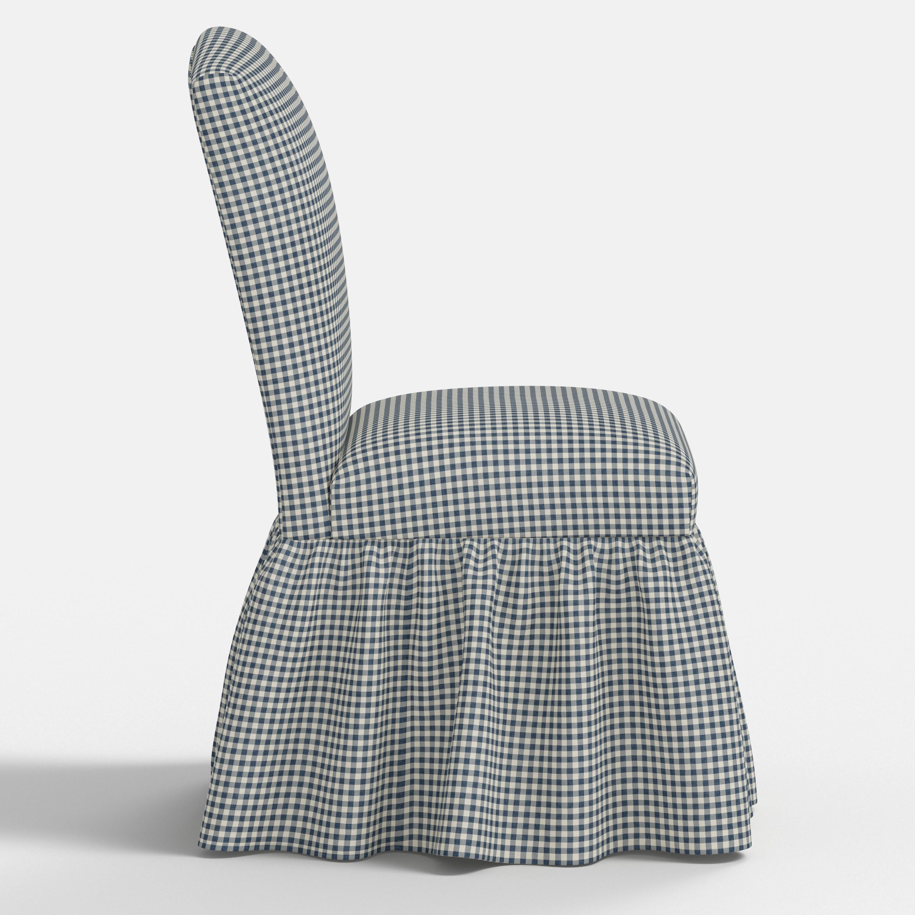 Thelma Dining Chair in Mini Gingham Denim