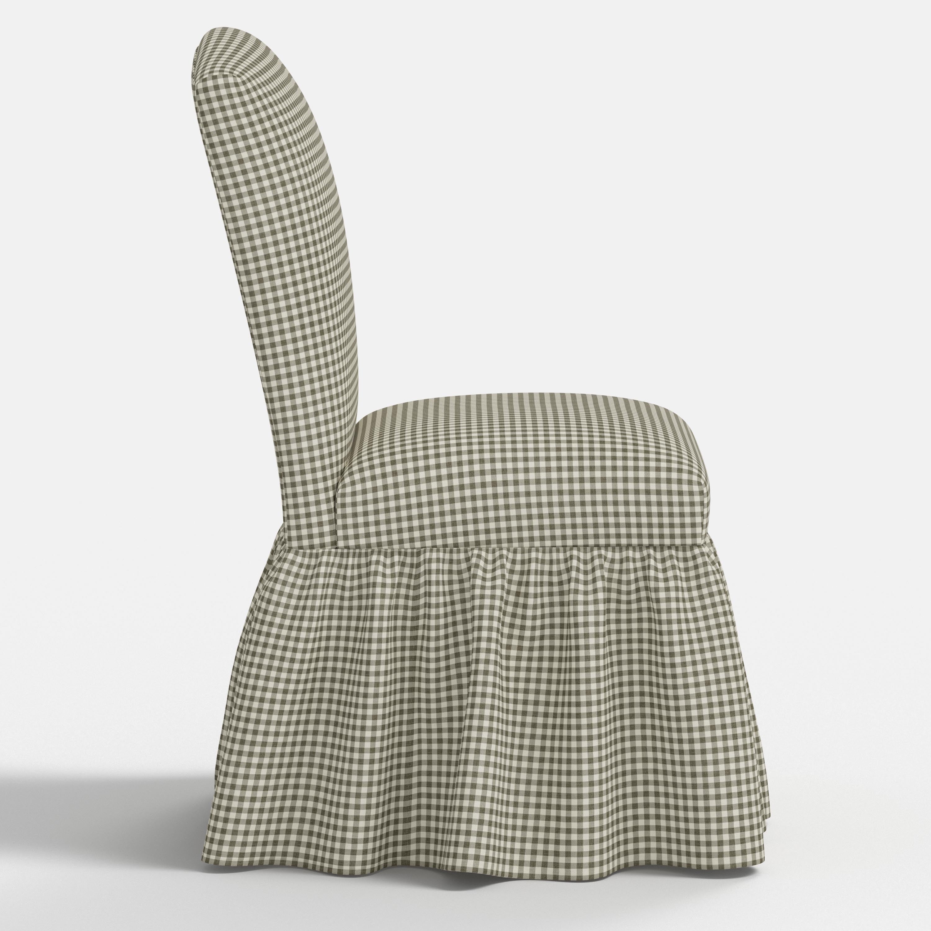 Thelma Dining Chair in Mini Gingham Laurel