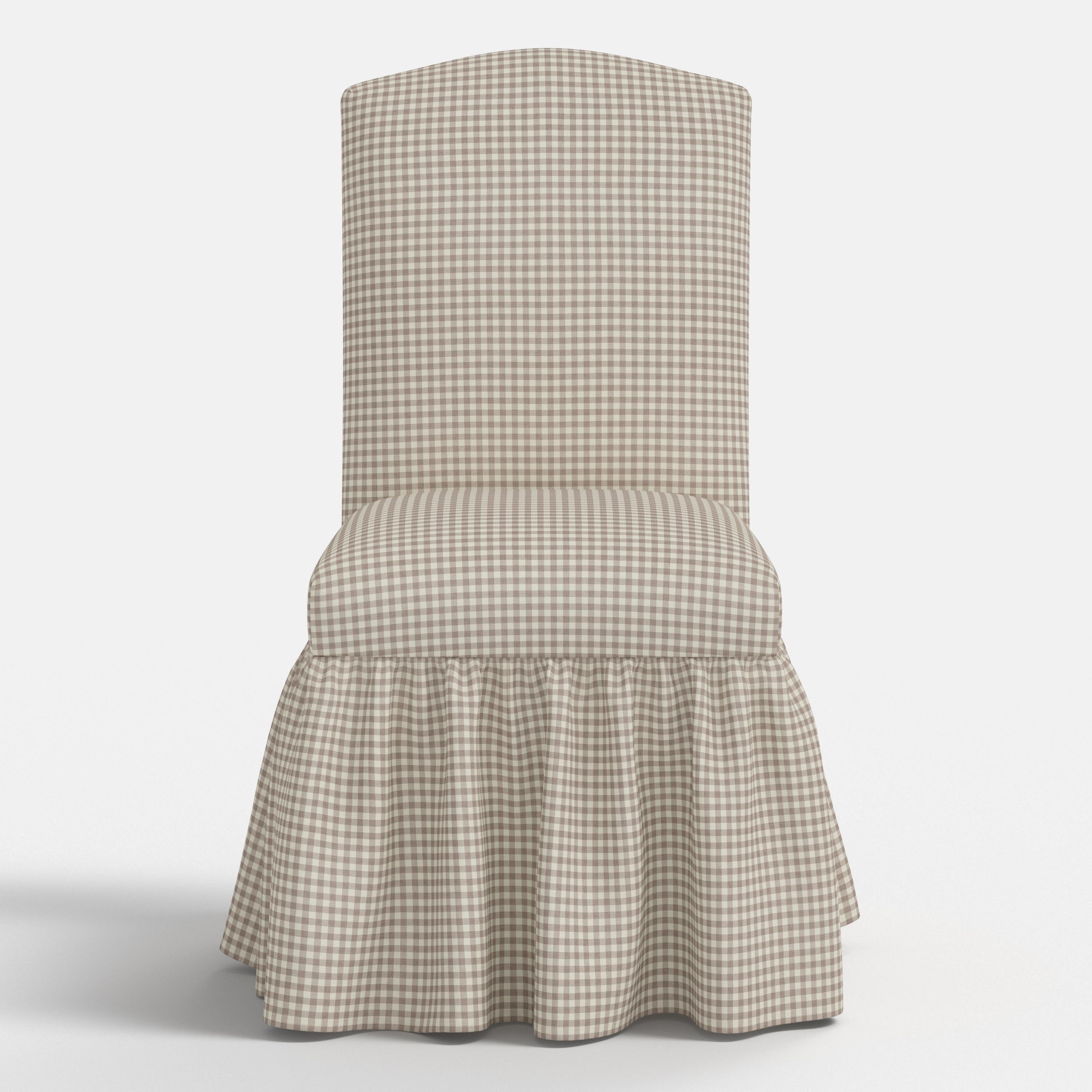 Thelma Dining Chair in Mini Gingham Mauve