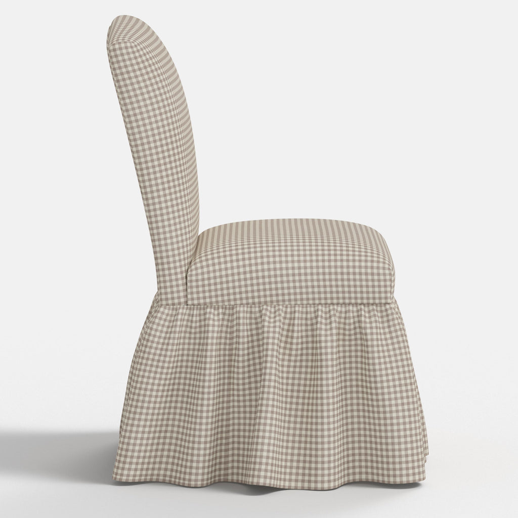 Thelma Dining Chair in Mini Gingham Mauve