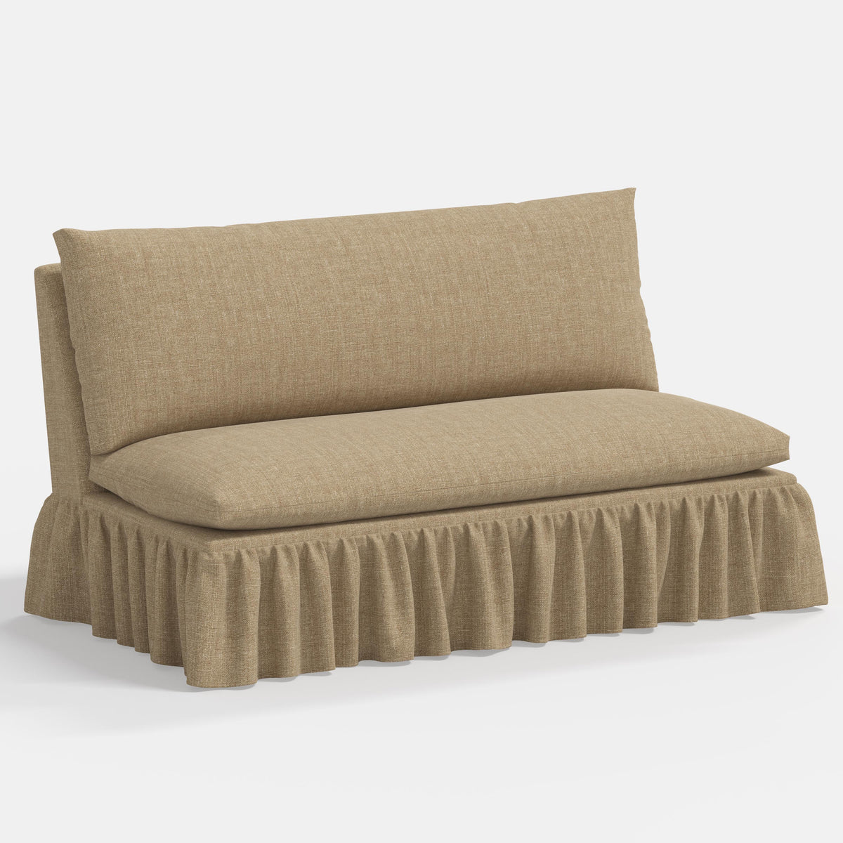 Thelma Settee in Relaxed Linen Burlap