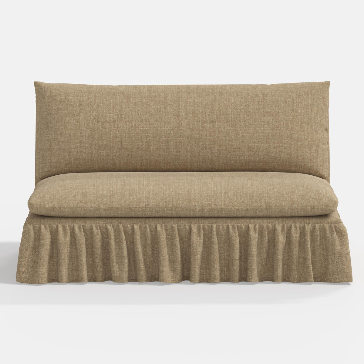 Thelma Settee in Relaxed Linen Burlap