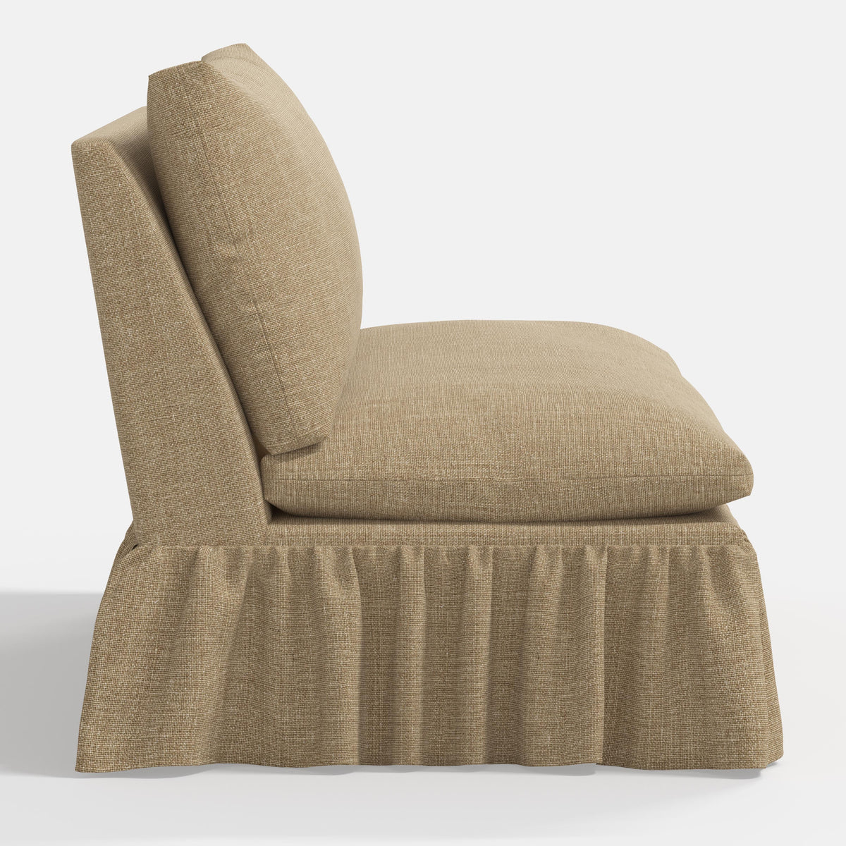 Thelma Settee in Relaxed Linen Burlap