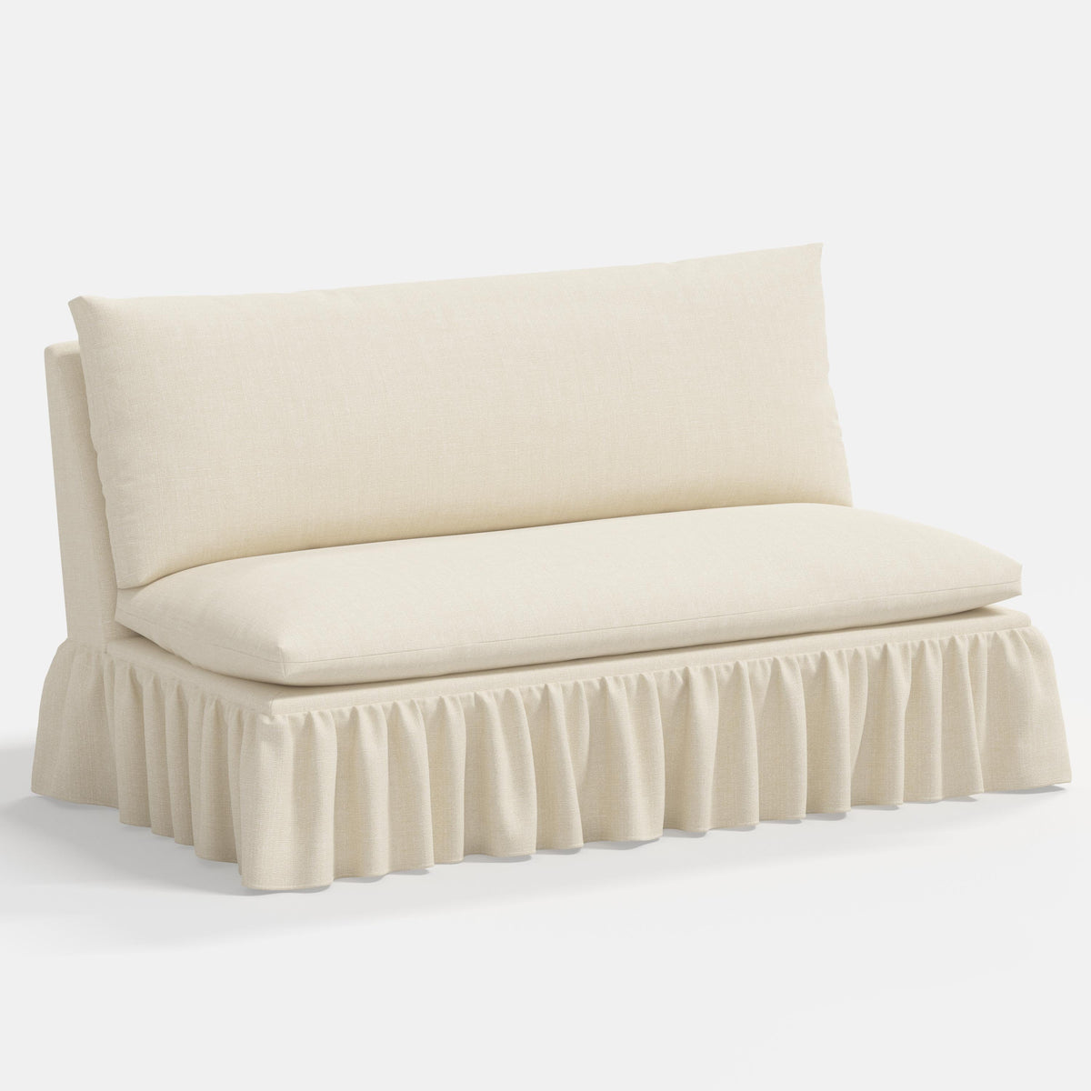 Thelma Settee in Relaxed Linen Cream