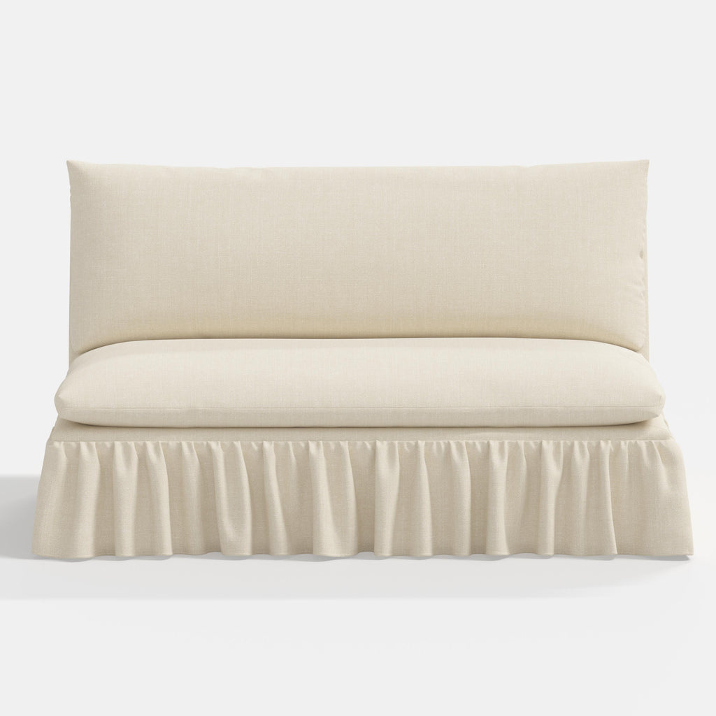 Thelma Settee in Relaxed Linen Cream