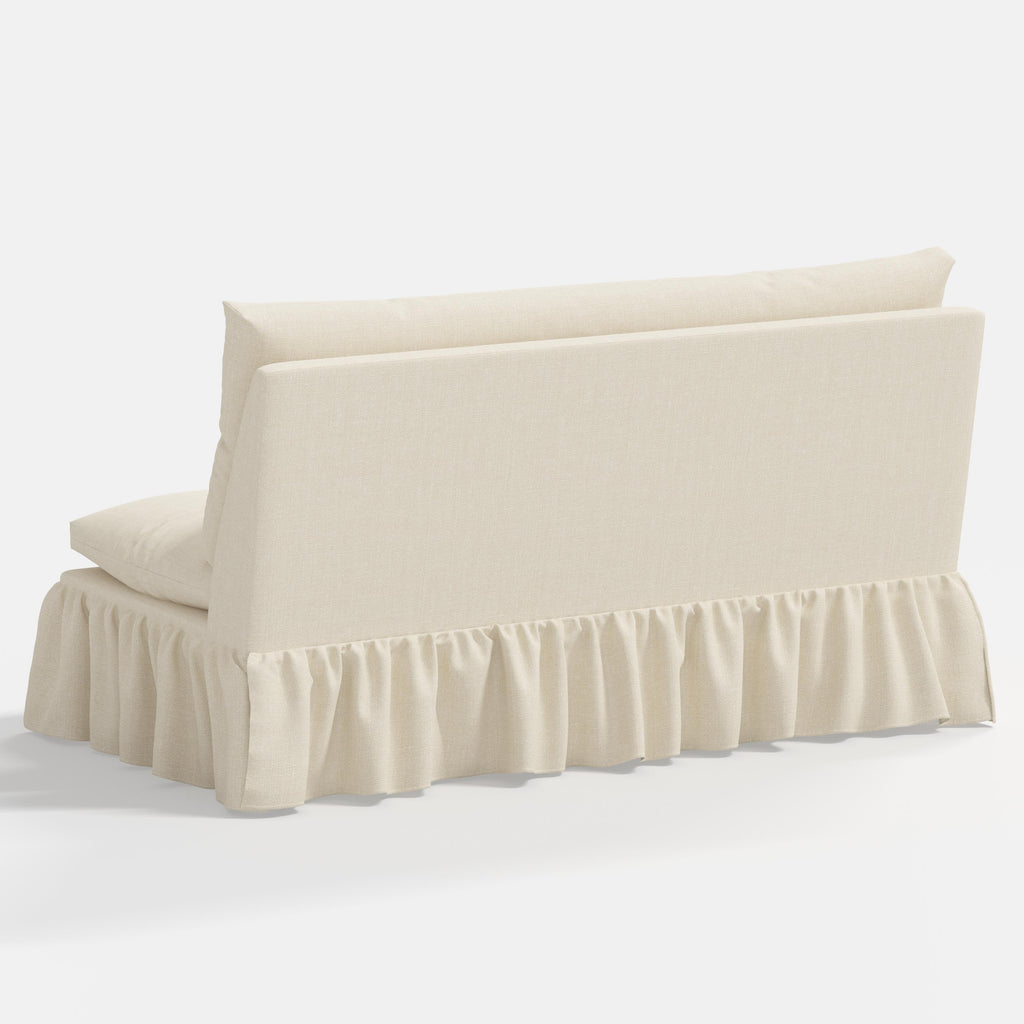 Thelma Settee in Relaxed Linen Cream