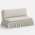 Thelma Settee in Relaxed Linen Zinc