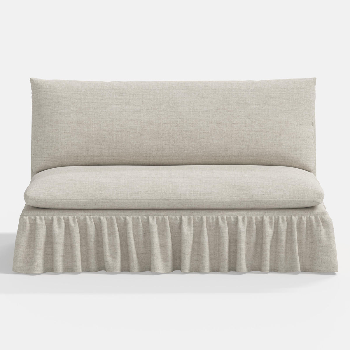Thelma Settee in Relaxed Linen Zinc