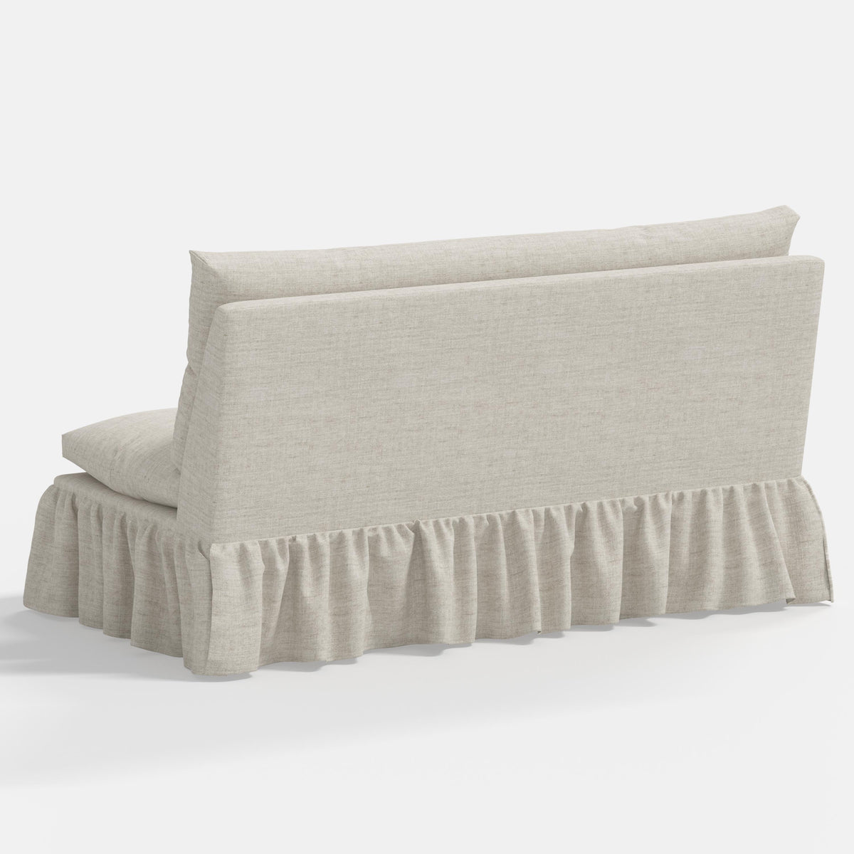 Thelma Settee in Relaxed Linen Zinc