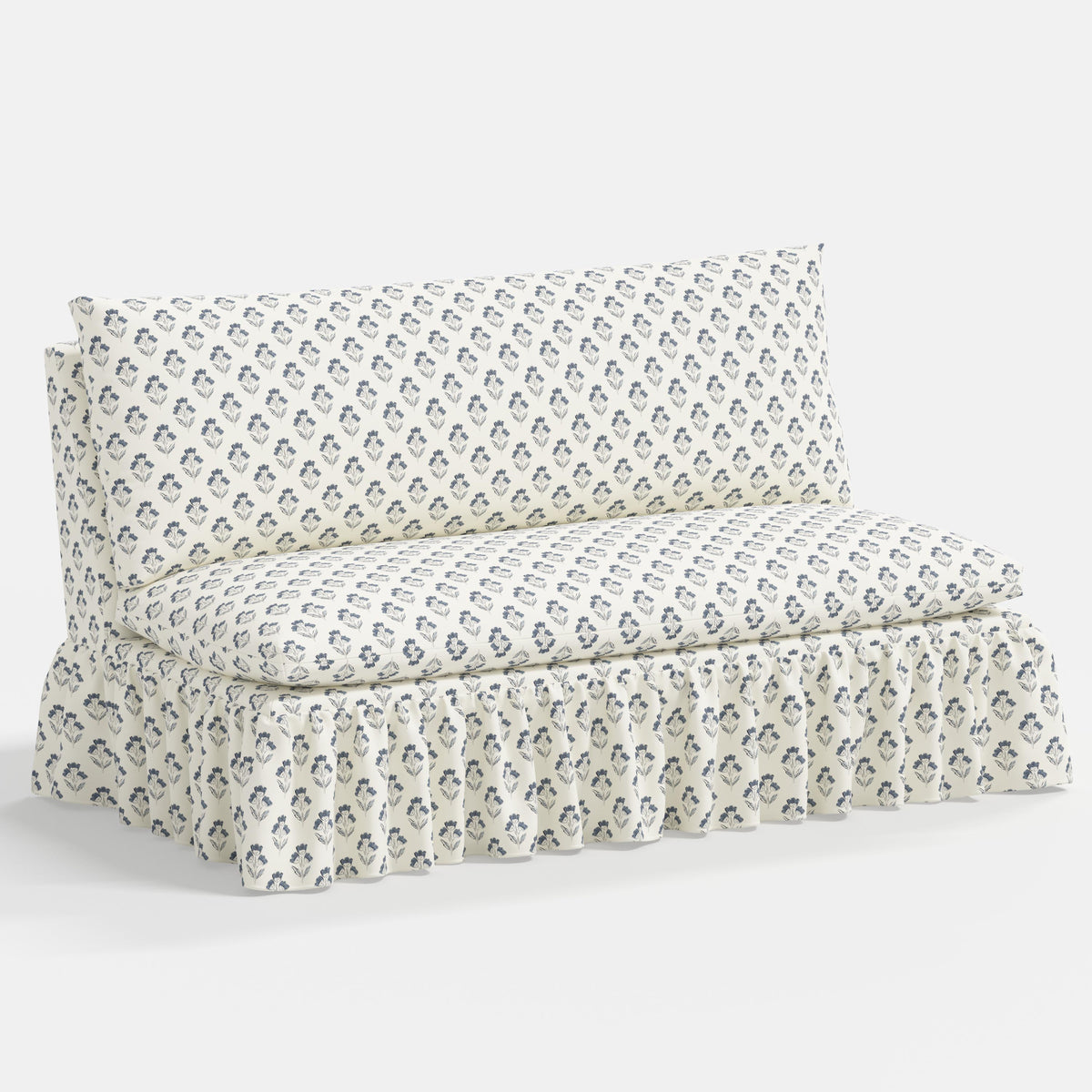 Thelma Settee in Francie Blue