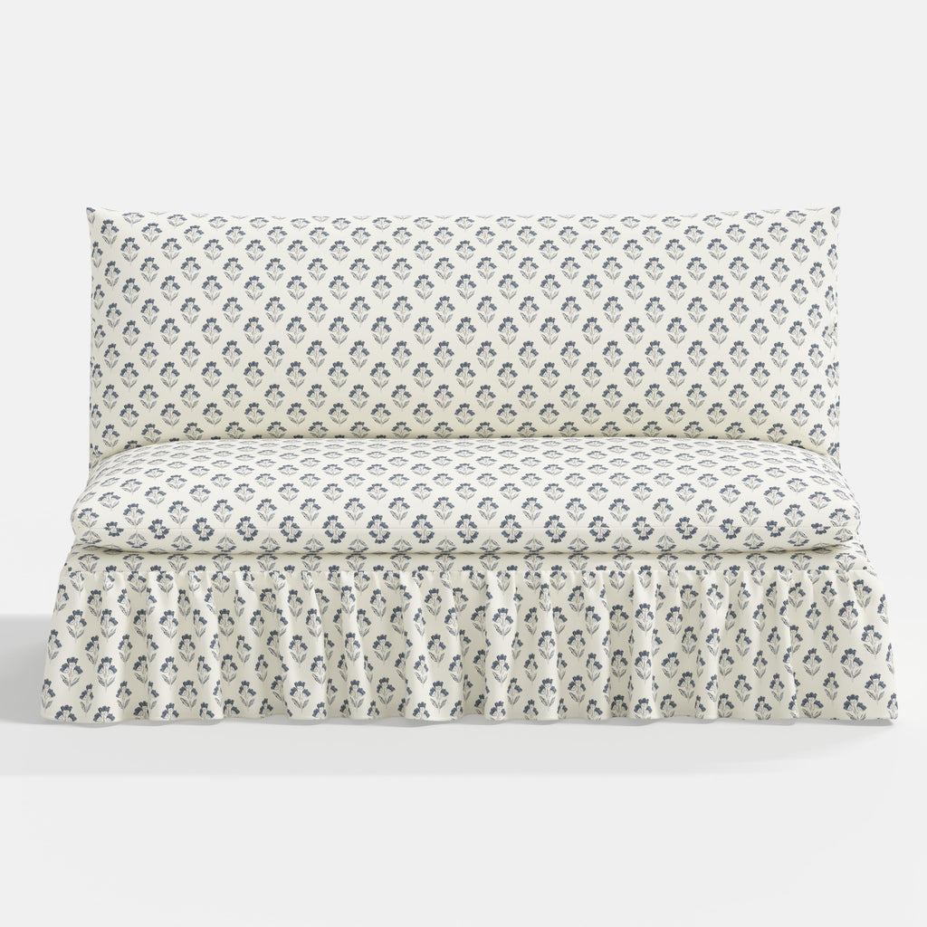 Thelma Settee in Francie Blue