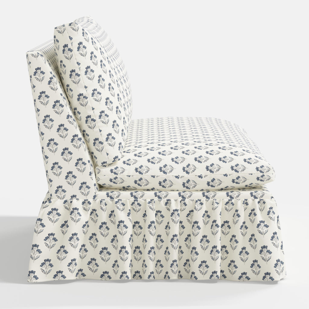 Thelma Settee in Francie Blue