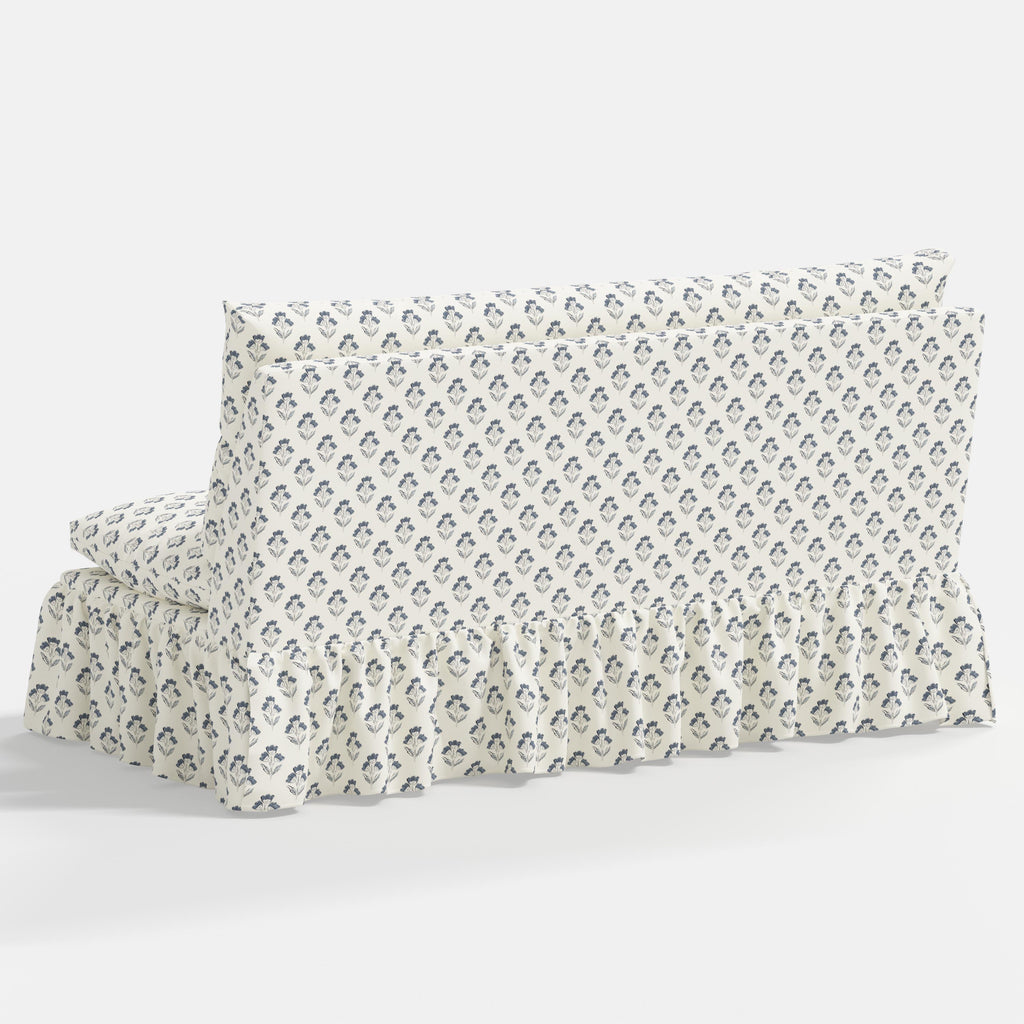 Thelma Settee in Francie Blue