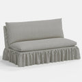 Thelma Settee in Jane Stripe Carbon