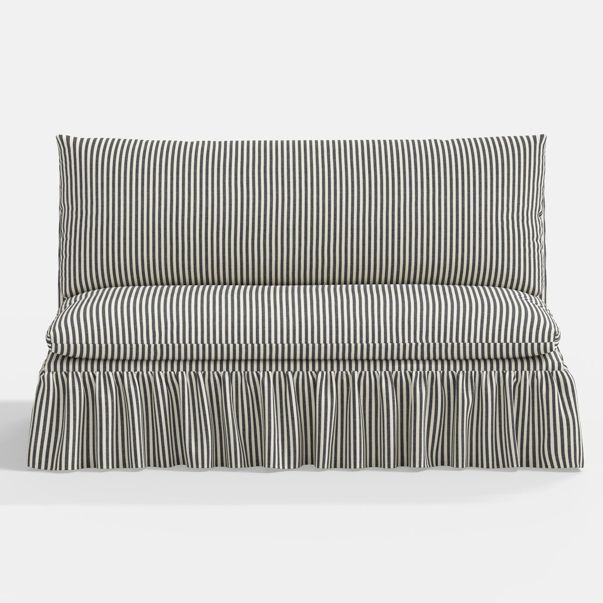 Thelma Settee in Jane Stripe Carbon