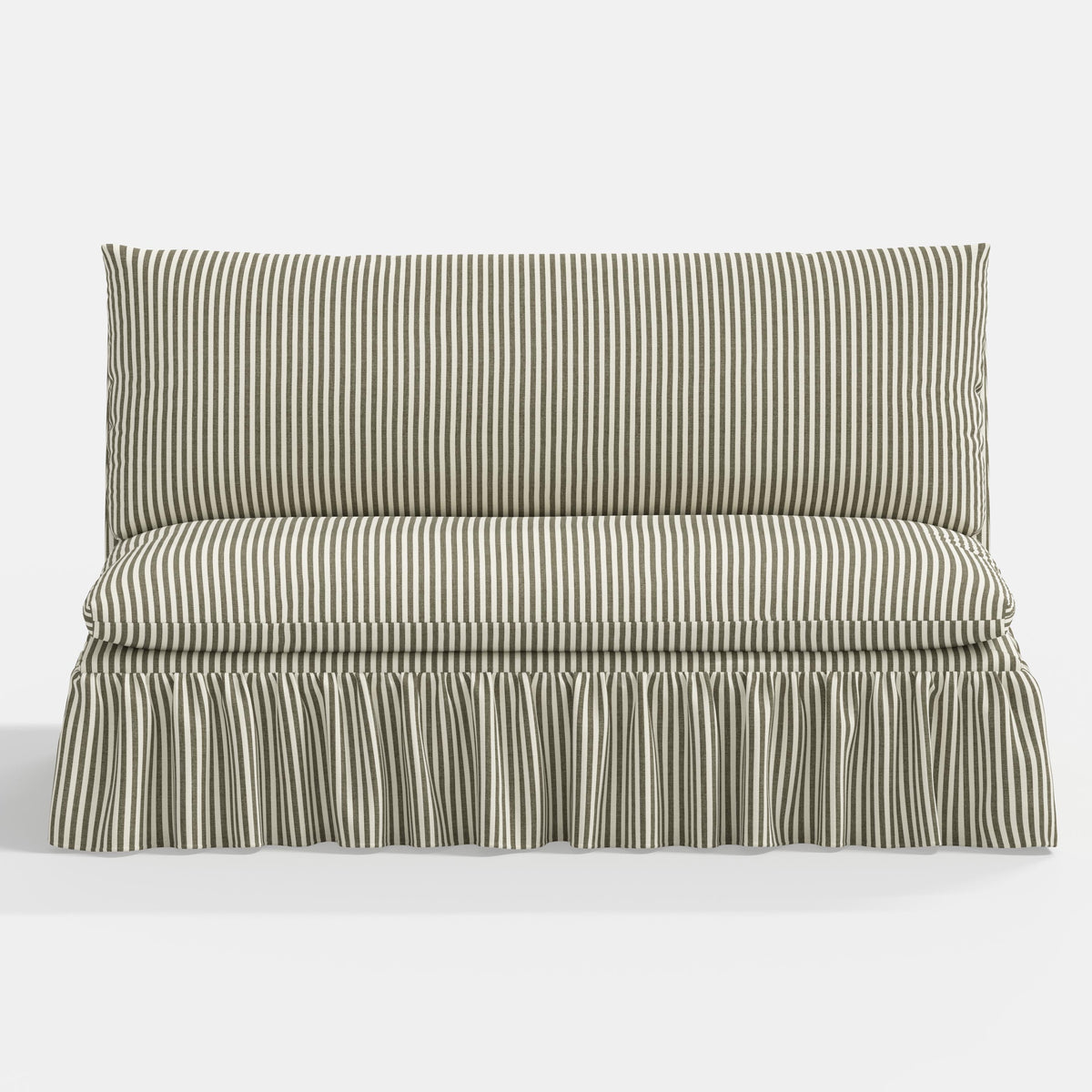 Thelma Settee in Jane Stripe Laurel