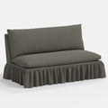 Thelma Settee in Textured Linen Charcoal