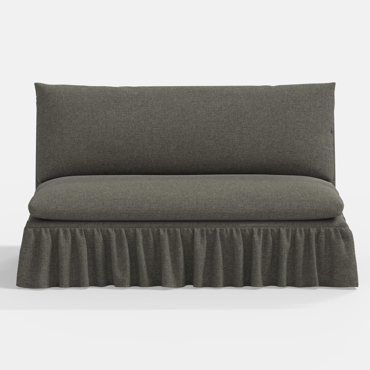 Thelma Settee in Textured Linen Charcoal