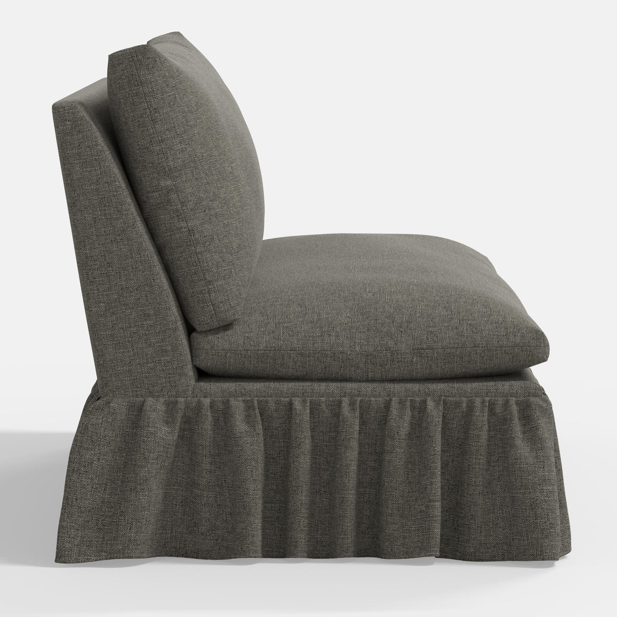 Thelma Settee in Textured Linen Charcoal