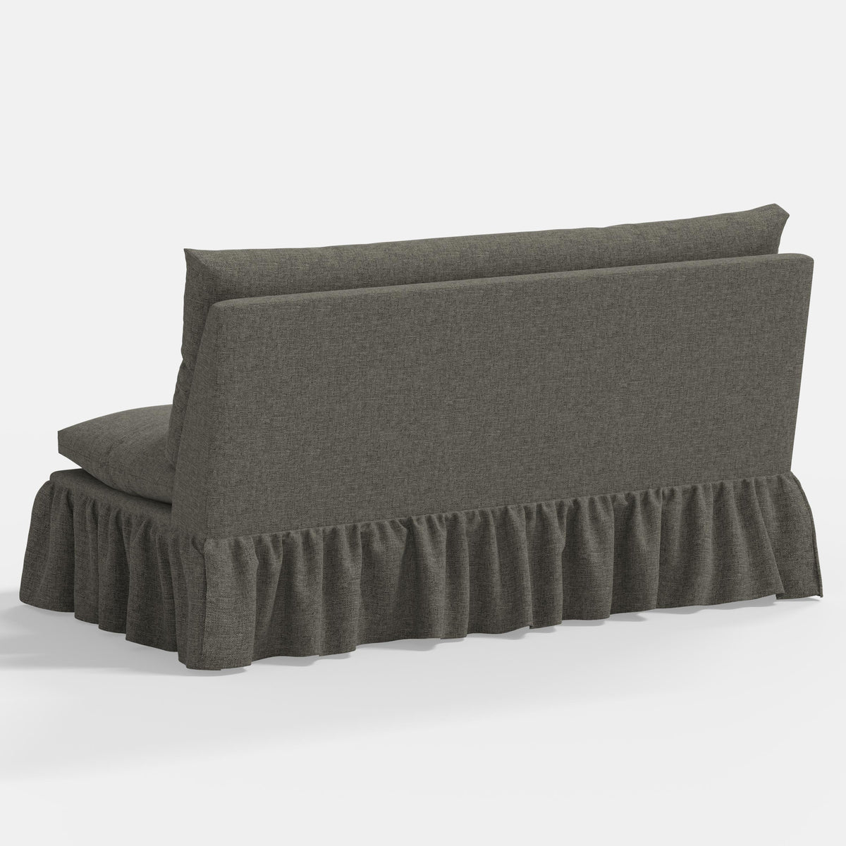 Thelma Settee in Textured Linen Charcoal