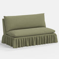 Thelma Settee in Relaxed Linen Laurel