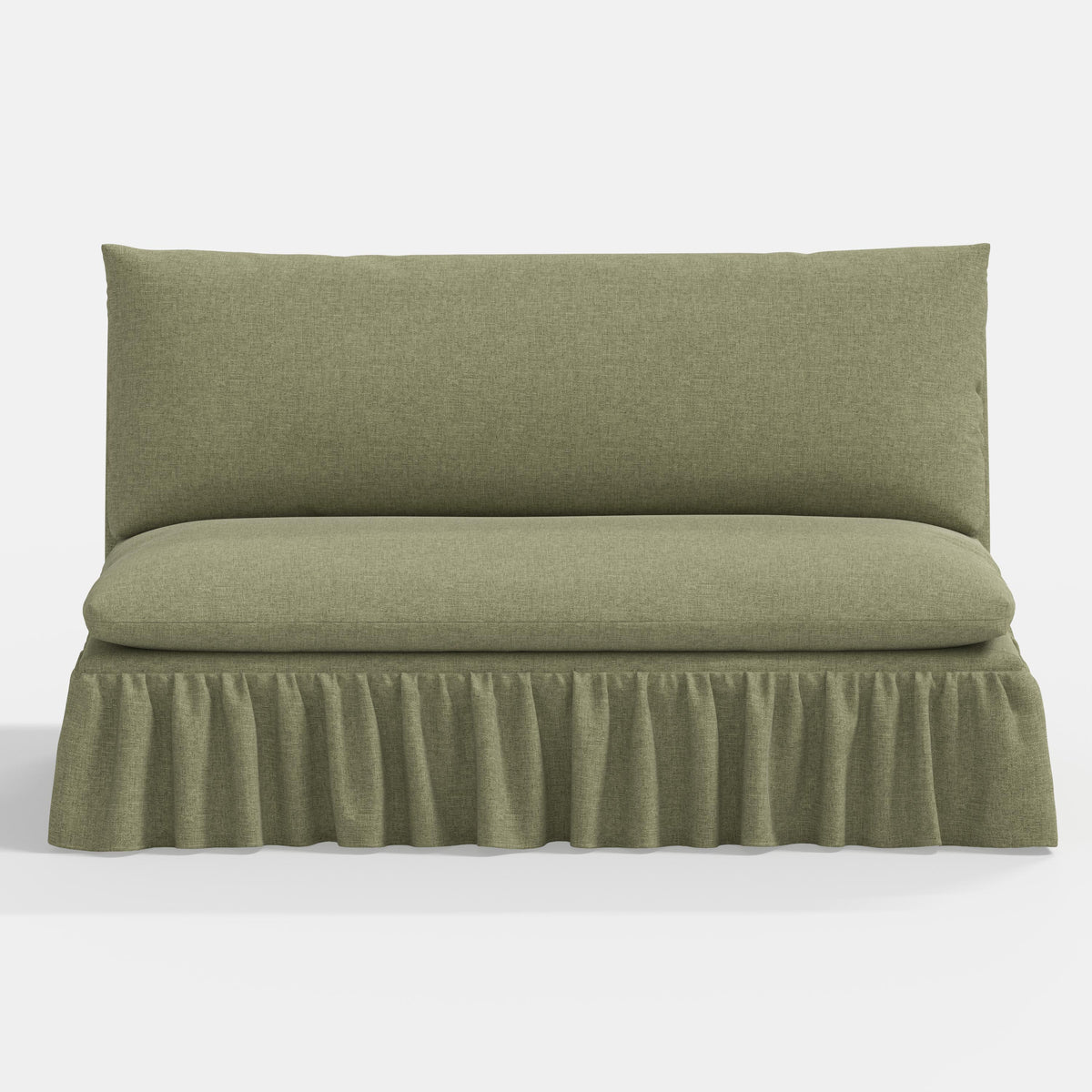 Thelma Settee in Relaxed Linen Laurel