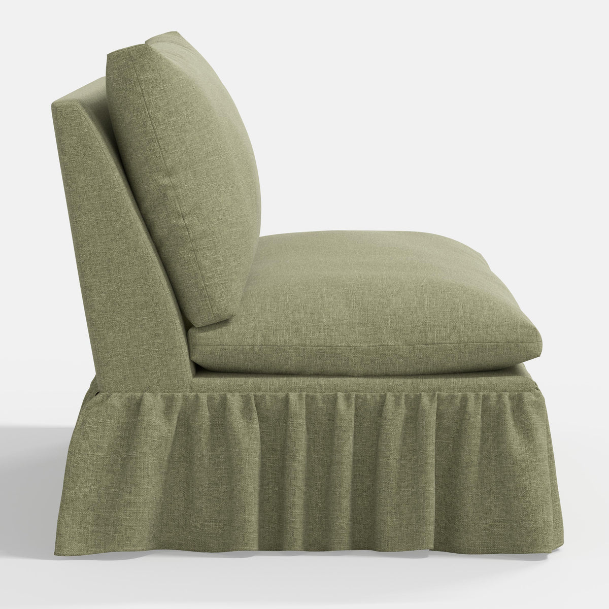Thelma Settee in Relaxed Linen Laurel