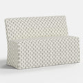 Lindy Slipcovered Dining Banquette in Francie Flint