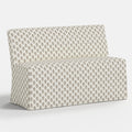 Lindy Slipcovered Dining Banquette in Francie Mauve