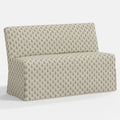 Lindy Slipcovered Dining Banquette in Francie Sage