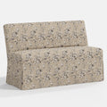 Lindy Slipcovered Dining Banquette in Michigan Bird Toile Sand