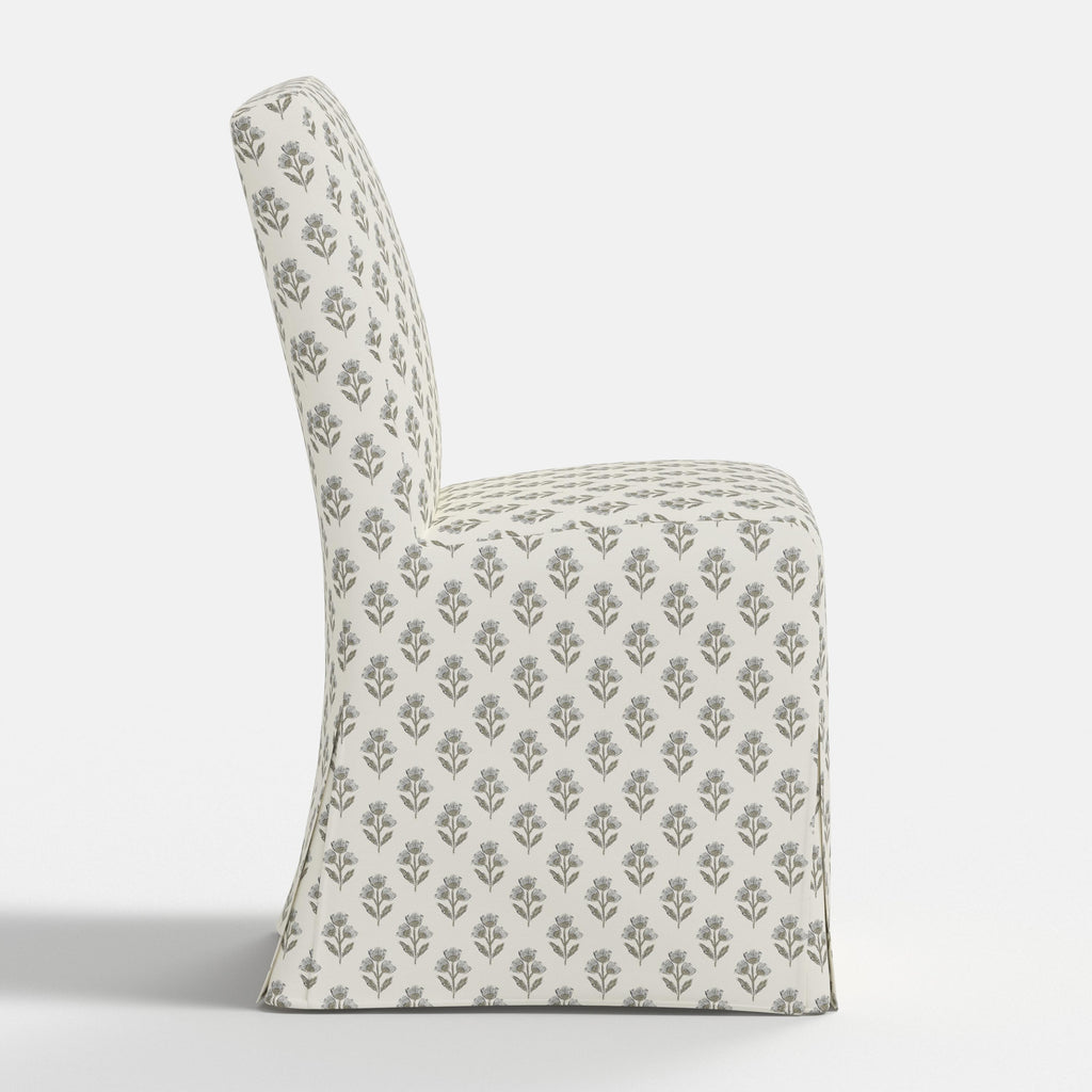 Lindy Slipcovered Dining Chair in Francie Flint