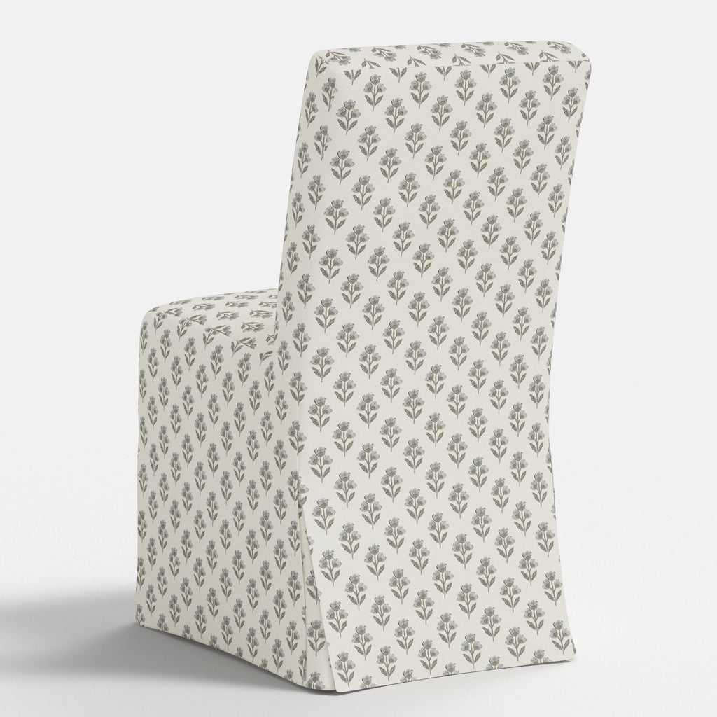 Lindy Slipcovered Dining Chair in Francie Flint
