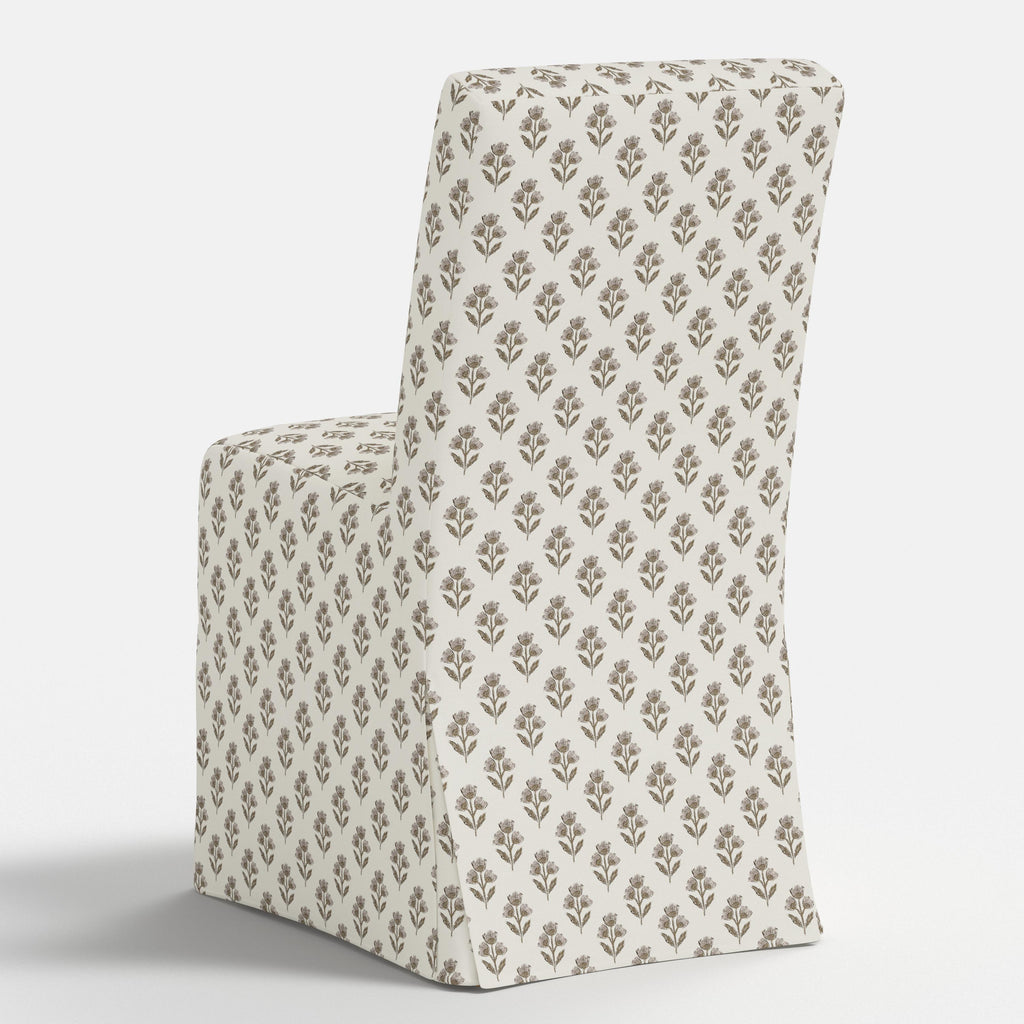 Lindy Slipcovered Dining Chair in Francie Mauve