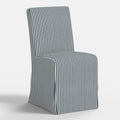 Lindy Slipcovered Dining Chair in Jane Stripe Denim
