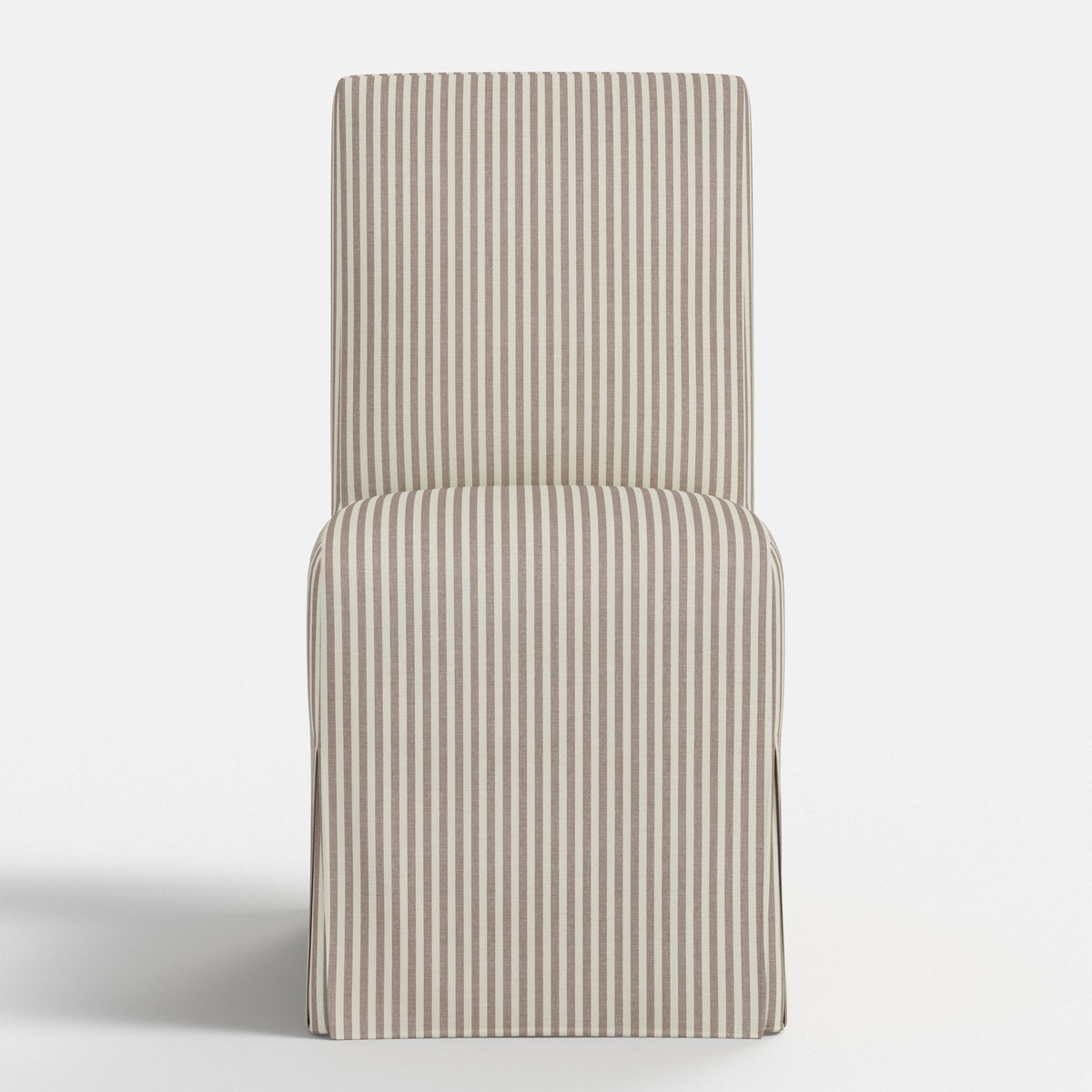Lindy Slipcovered Dining Chair in Jane Stripe Mauve