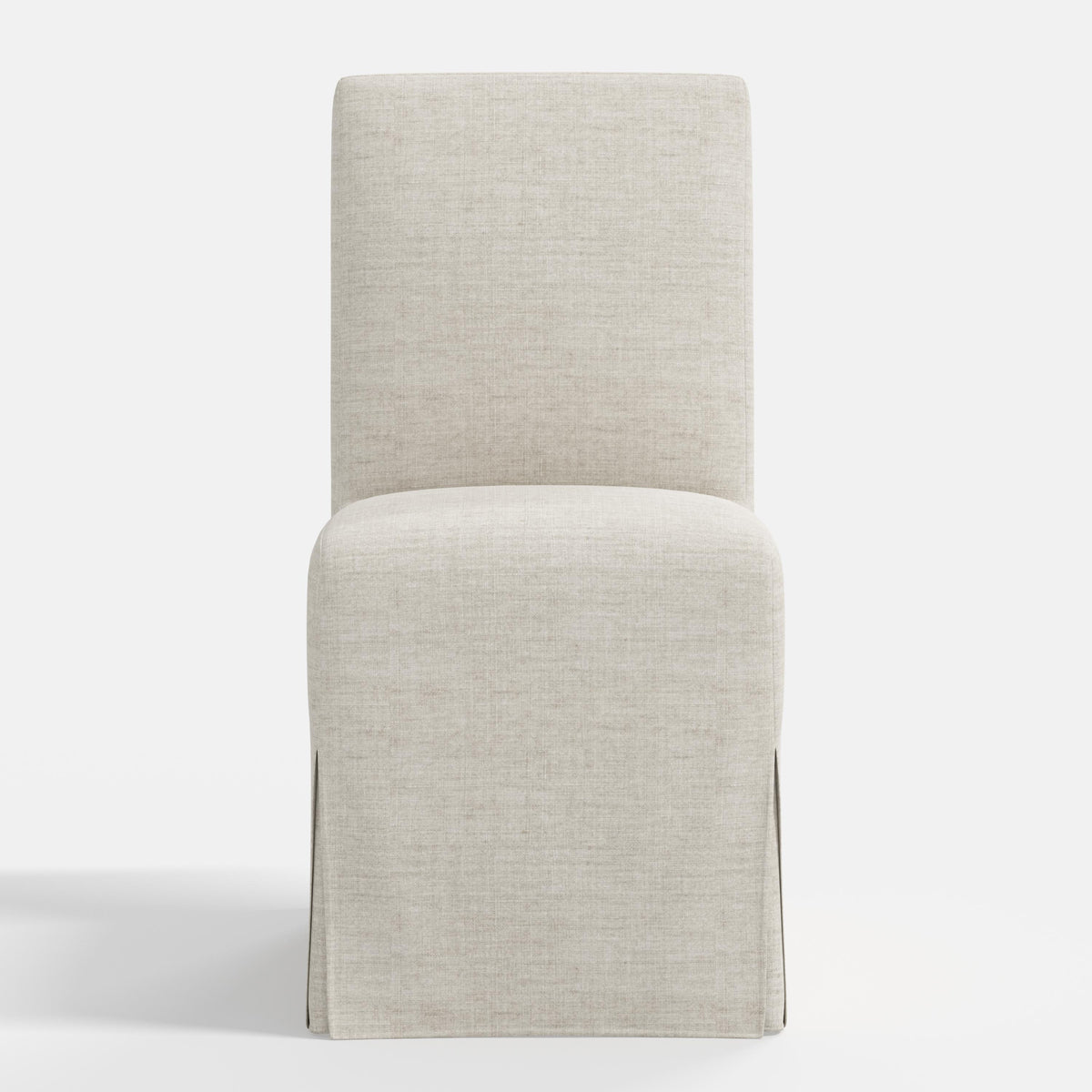 Lindy Slipcovered Dining Chair in Relaxed Linen Zinc